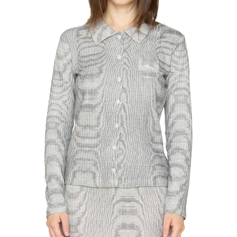 Noise Button Down Knit L/S Top