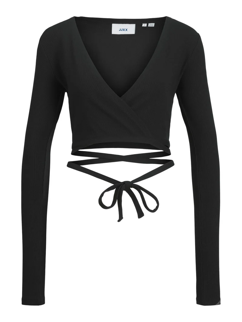 W JXFrances Wrap Rib L/S Top
