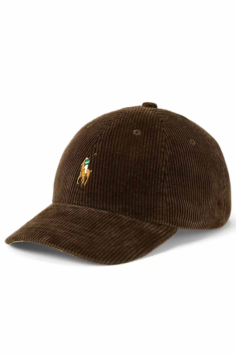 Polo Ralph Lauren Herren Schildmütze aus Kordsamt Dark Beech