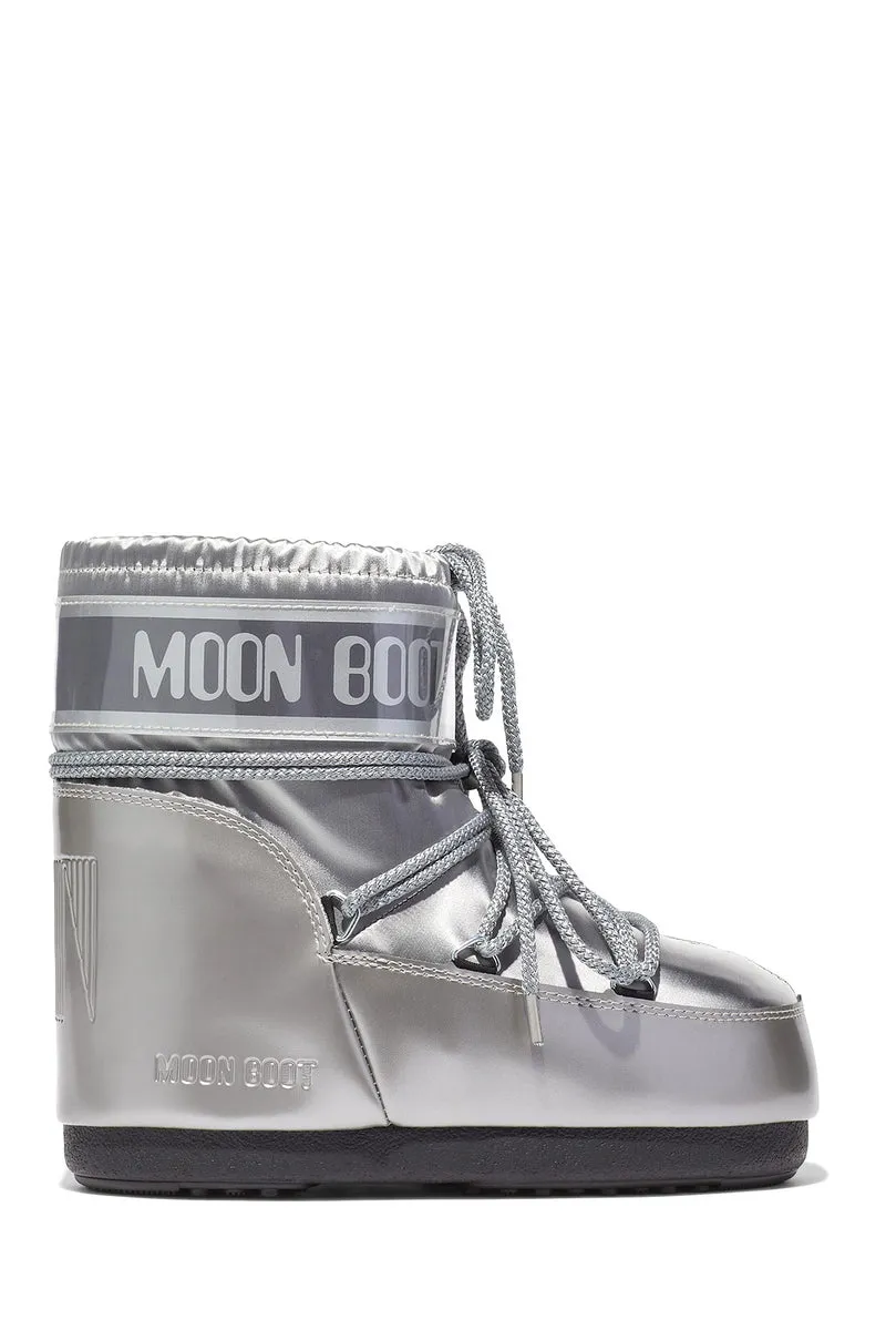 Moon Boot Damen Stiefel Icon Low Glance Silber
