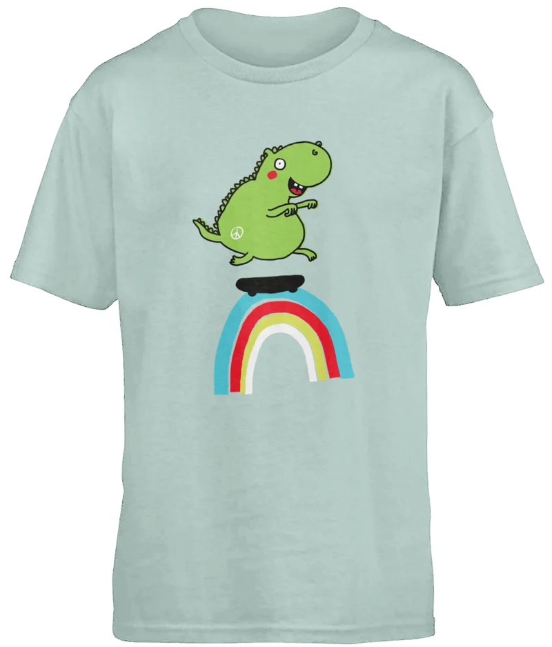 T-Shirt "Dino", Farbe: Caribbean Blue