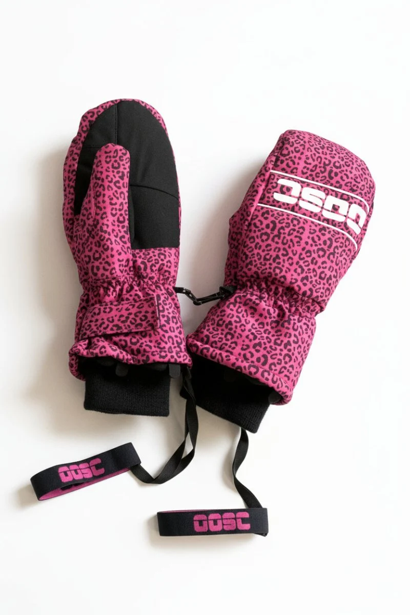 1987 PrimaLoft® V2 Ski & Snowboard Mitt - Pink Leopard