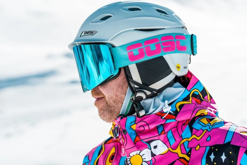 OOSC Boldsight® Ski & Snowboard Goggles - Neon Blue and Pink