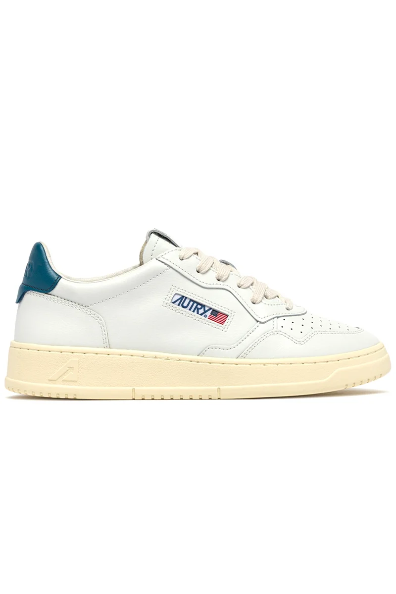 Autry Herren Sneaker Medalist Weiss/Mallard Blue