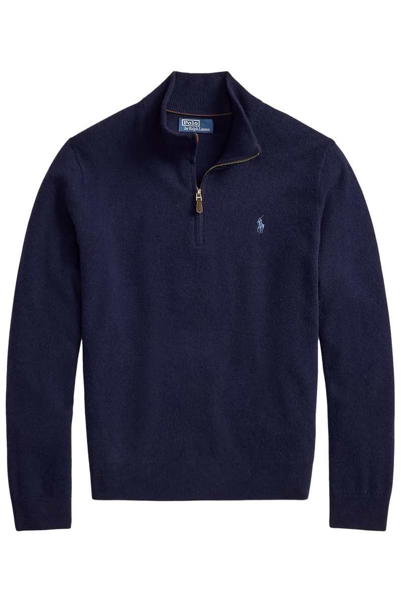 Polo Ralph Lauren Herren Quarter-Zip-Strickpullover Hunter Navy