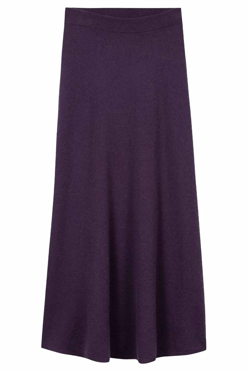 Luisa Cerano Damen Rock aus Kaschmir-Mix Plum