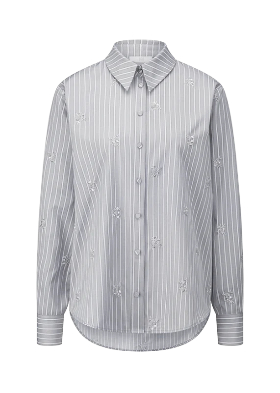 Riani Damen Bluse mit Stickerei Smoke Patterned