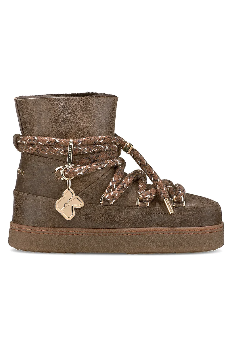 INUIKII Damen Boot Vintage Braun