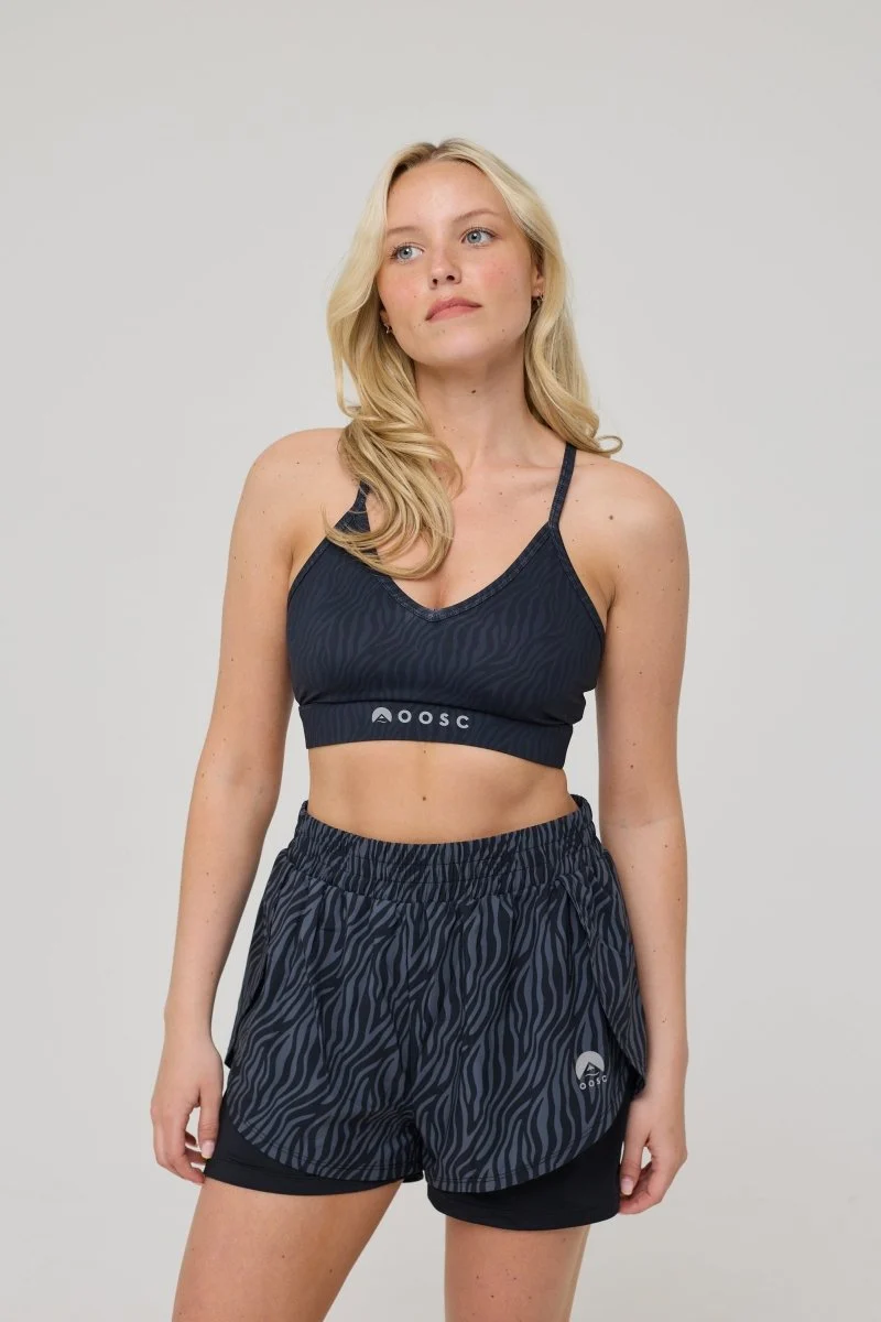 Medium Support Infinite Sports Bra - Black Tiger