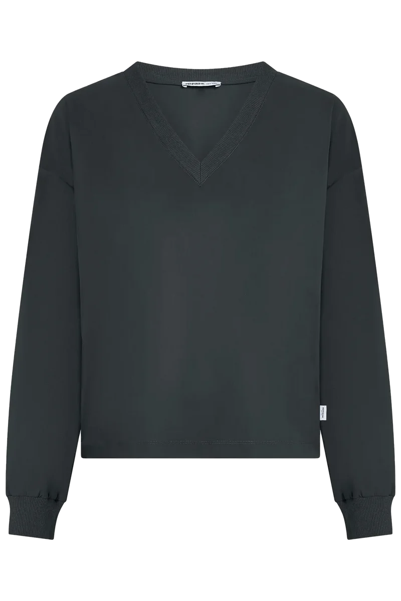 Penn & Ink N.Y Damen Pullover mit V-Ausschnitt Antra