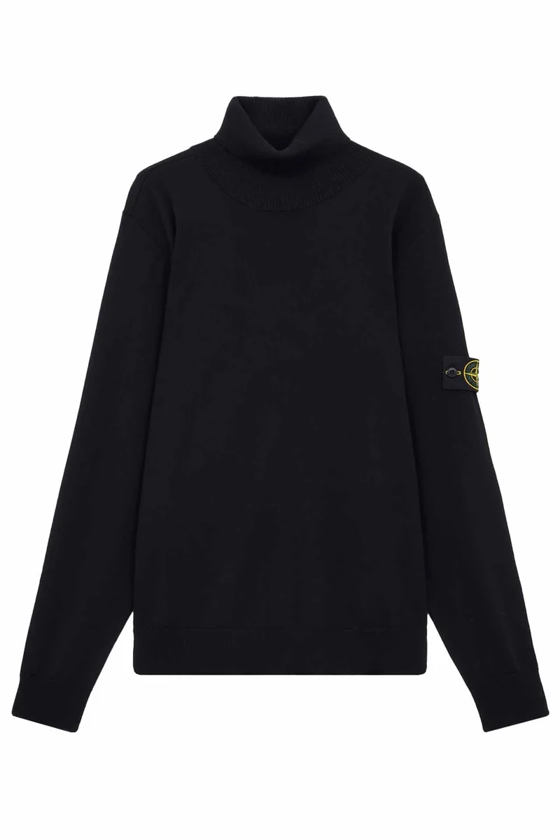 Stone Island Herren Rollkragenpullover Schwarz