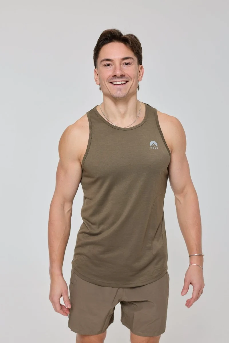 Elite Activewear Tank Khaki - Men's