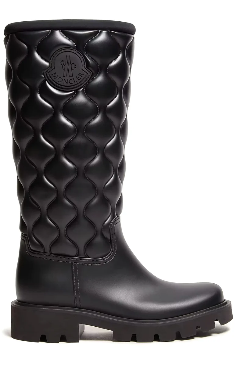 Moncler Damen Regenstiefel Kickstream Quilt Schwarz