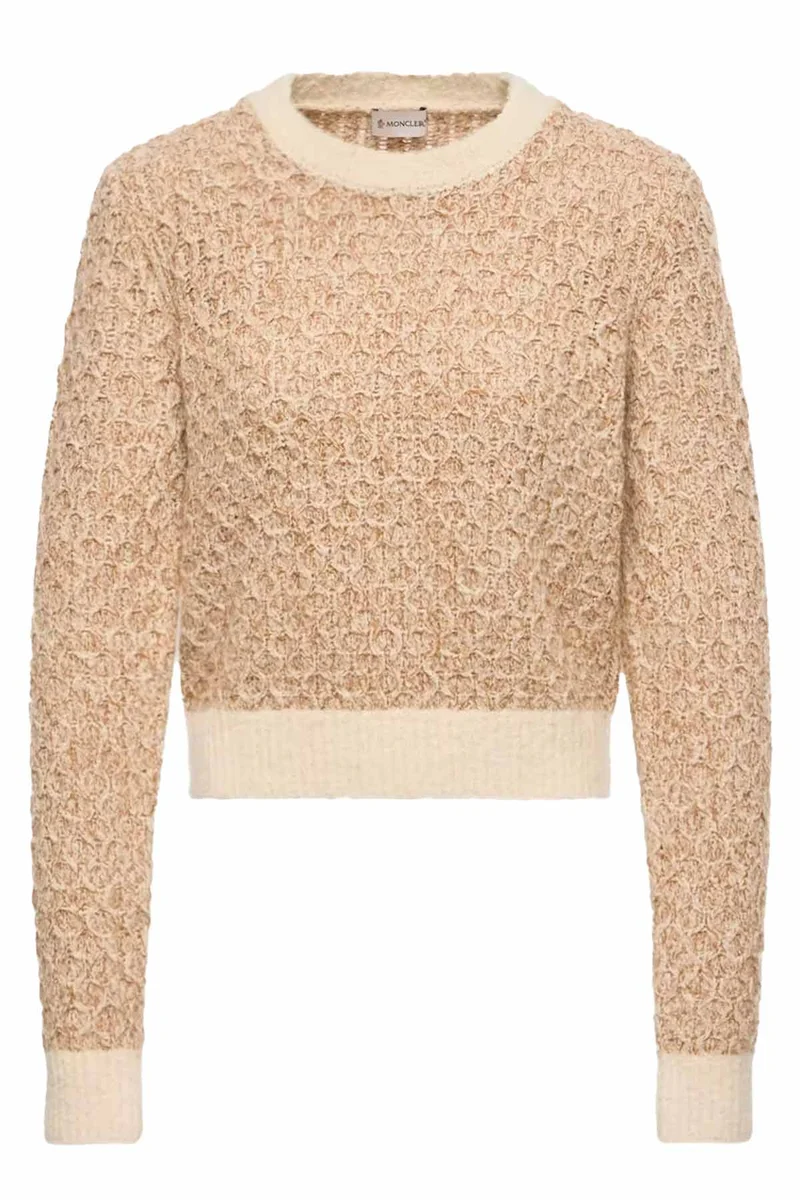 Moncler Damen Strickpullover Beige