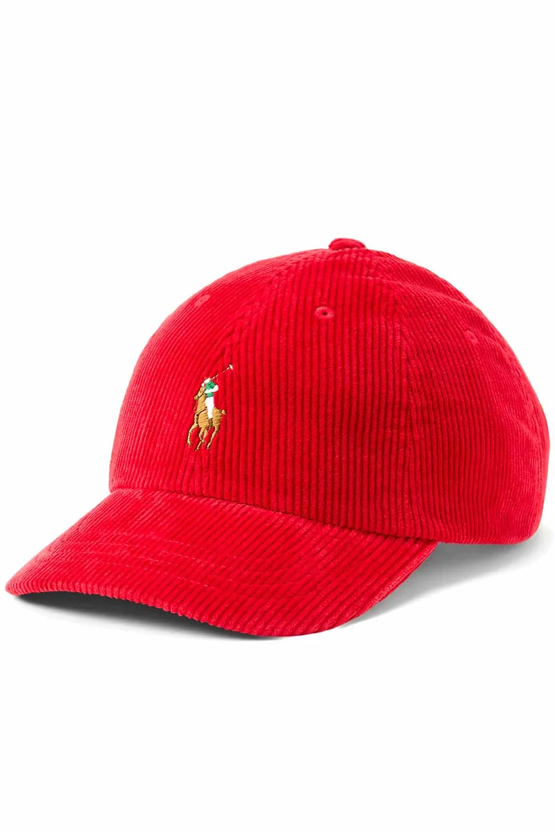Polo Ralph Lauren Herren Schildmütze aus Kordsamt Red