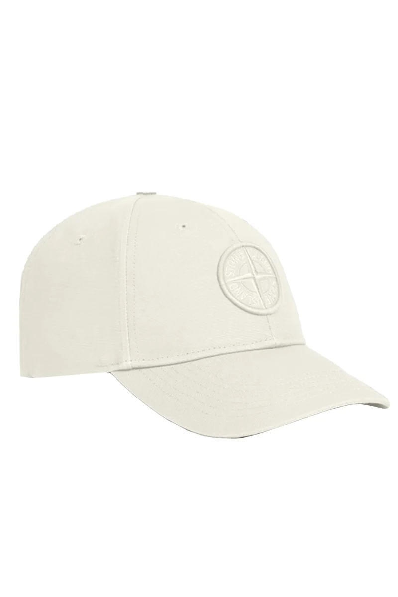 Stone Island Herren Schildmütze Elfenbeinweiss