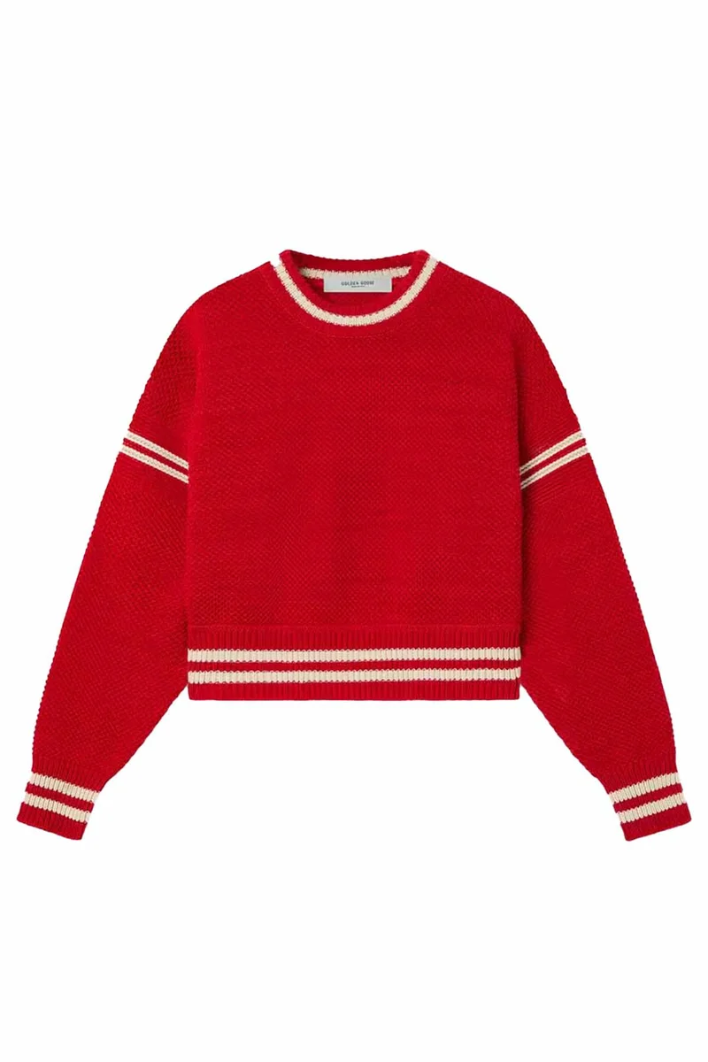 Golden Goose Damen Strickpullover Tomato Red
