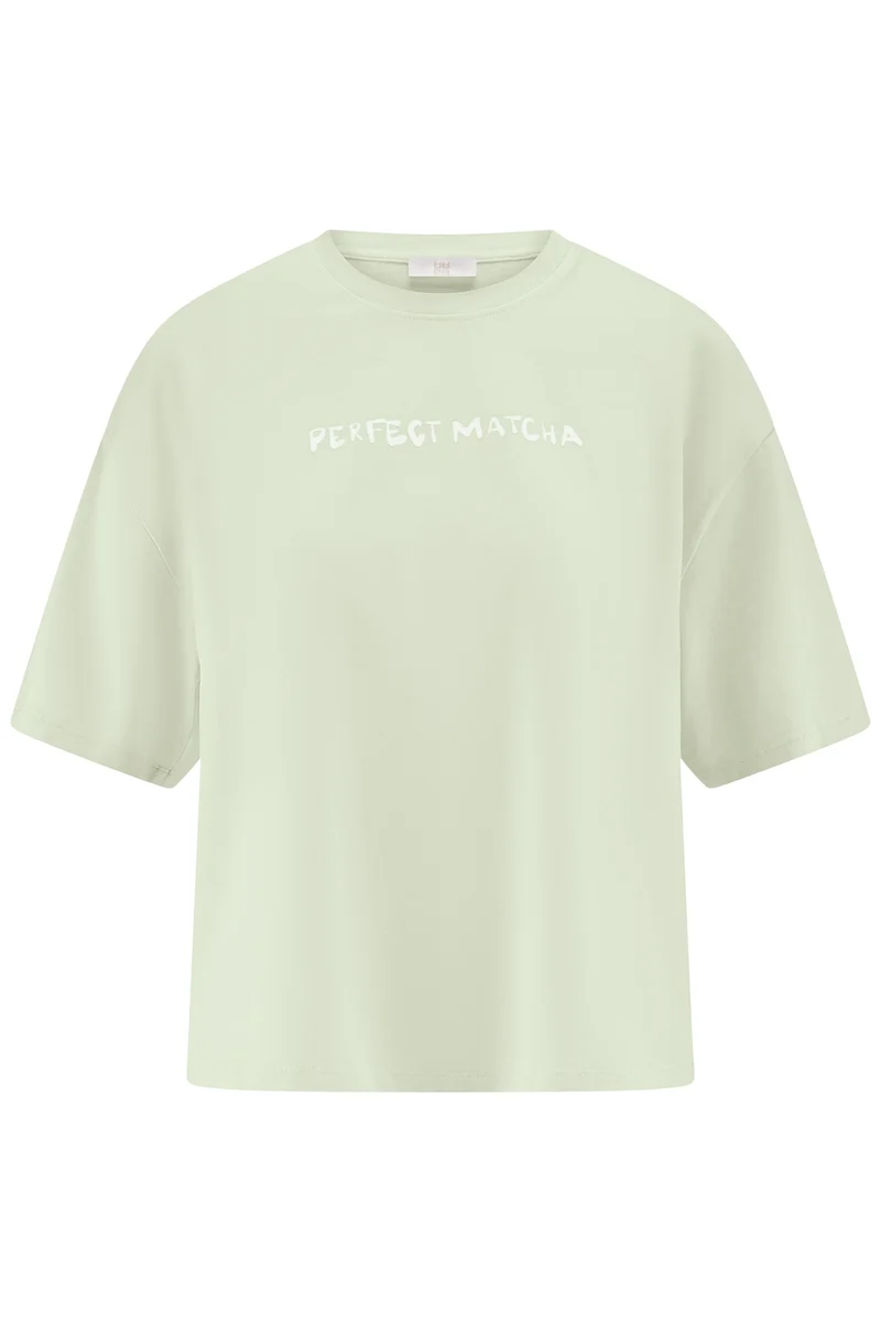 Riani Damen T-Shirt mit Rückenprint Matcha Patterned