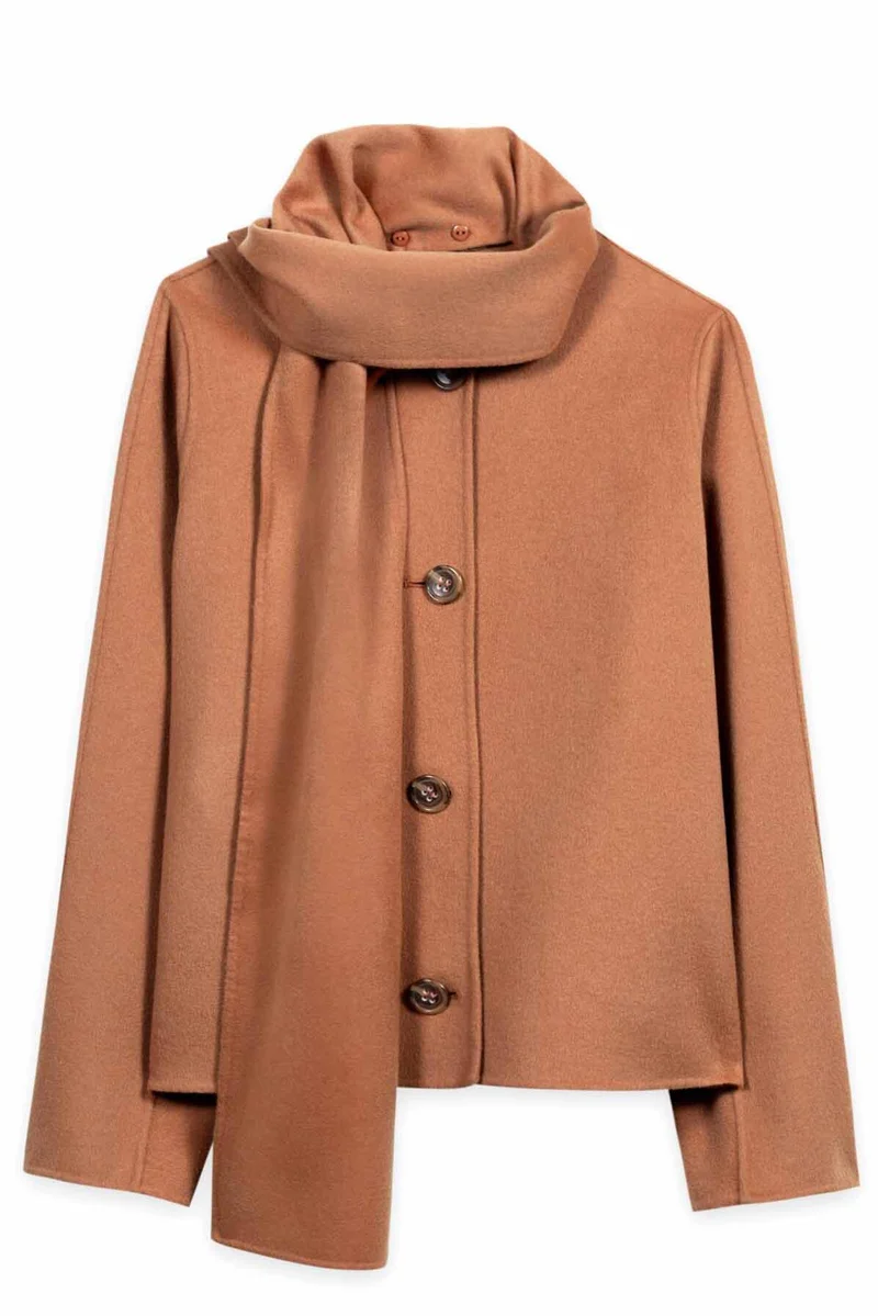 Luisa Cerano Damen Doubleface-Jacke mit Schal Brick
