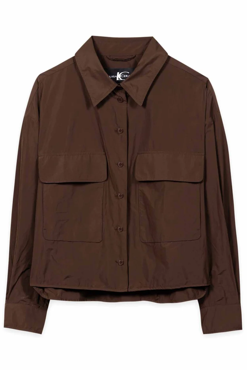 Luisa Cerano Damen Taft-Blousonjacke Marone