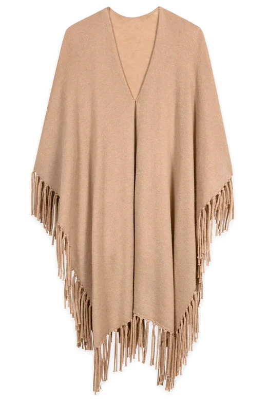 Luisa Cerano Damen Cape aus Alpaka-Mix Nude