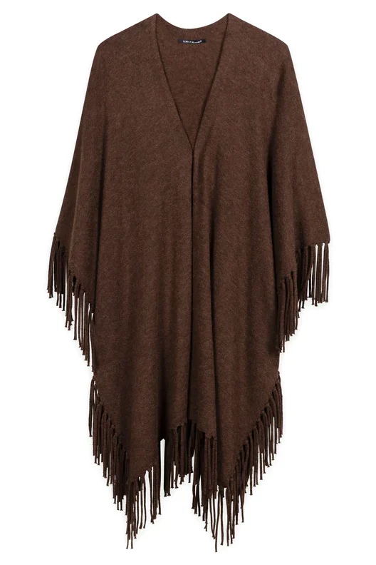 Luisa Cerano Damen Cape aus Alpaka-Mix Marone