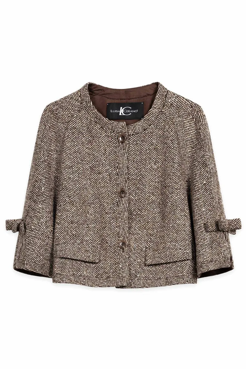 Luisa Cerano Damen Fischgrat-Jacke Multi