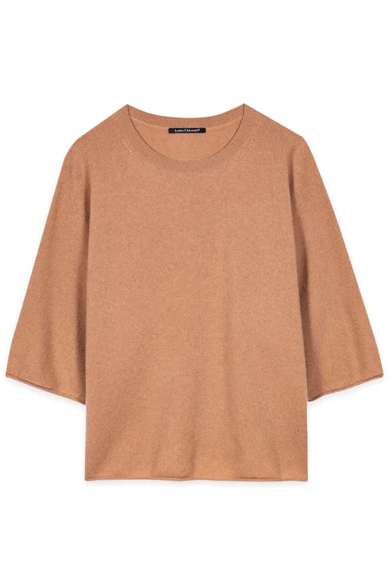 Luisa Cerano Damen Pullover aus Kaschmir-Mix Brick