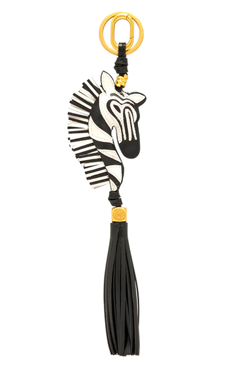 Gianni Chiarini Schlüsselanhänger Zebra Schwarz/Weiss