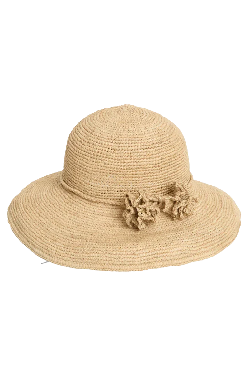 IBELIV Damen Strohhut Tahiti Beige