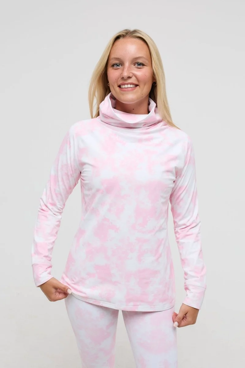 High Neck Baselayer Top - Pink Signature Collection Women's