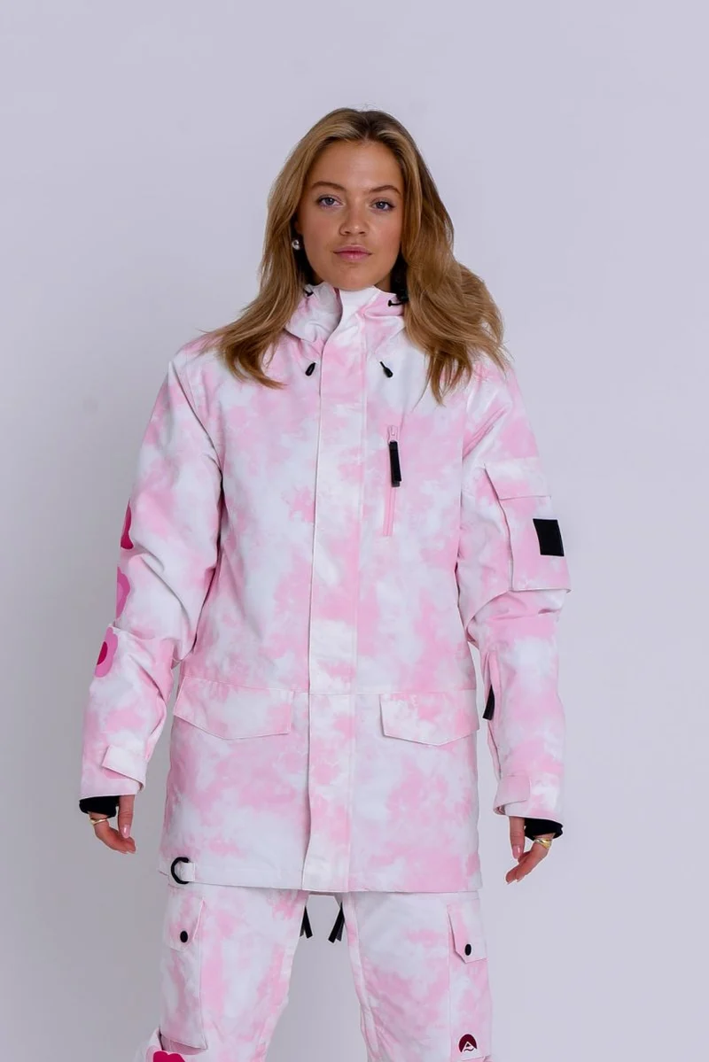 Yeh Girl Ski & Snowboard Jacket - Pink Tie Dye Signature line