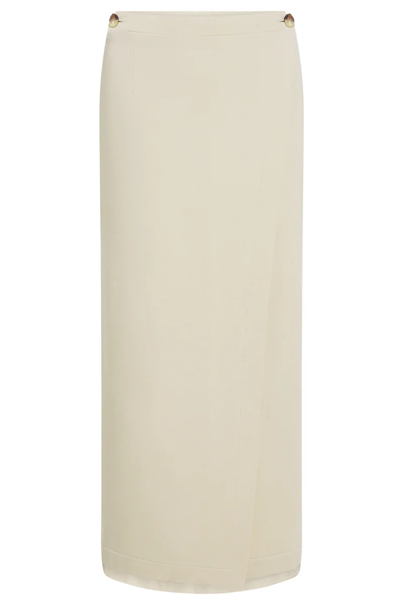 Penn & Ink N.Y Damen Midirock Natur-Weiss