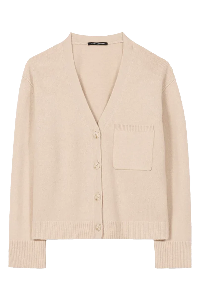 Luisa Cerano Damen Strickjacke Soft Camel