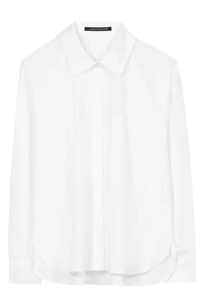 Luisa Cerano Damen Bluse mit Ajour-Stickerei Weiss