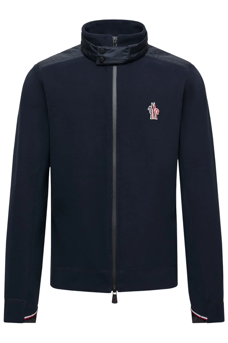 Moncler Grenoble Herren Fleecejacke mit Stehkragen Navy