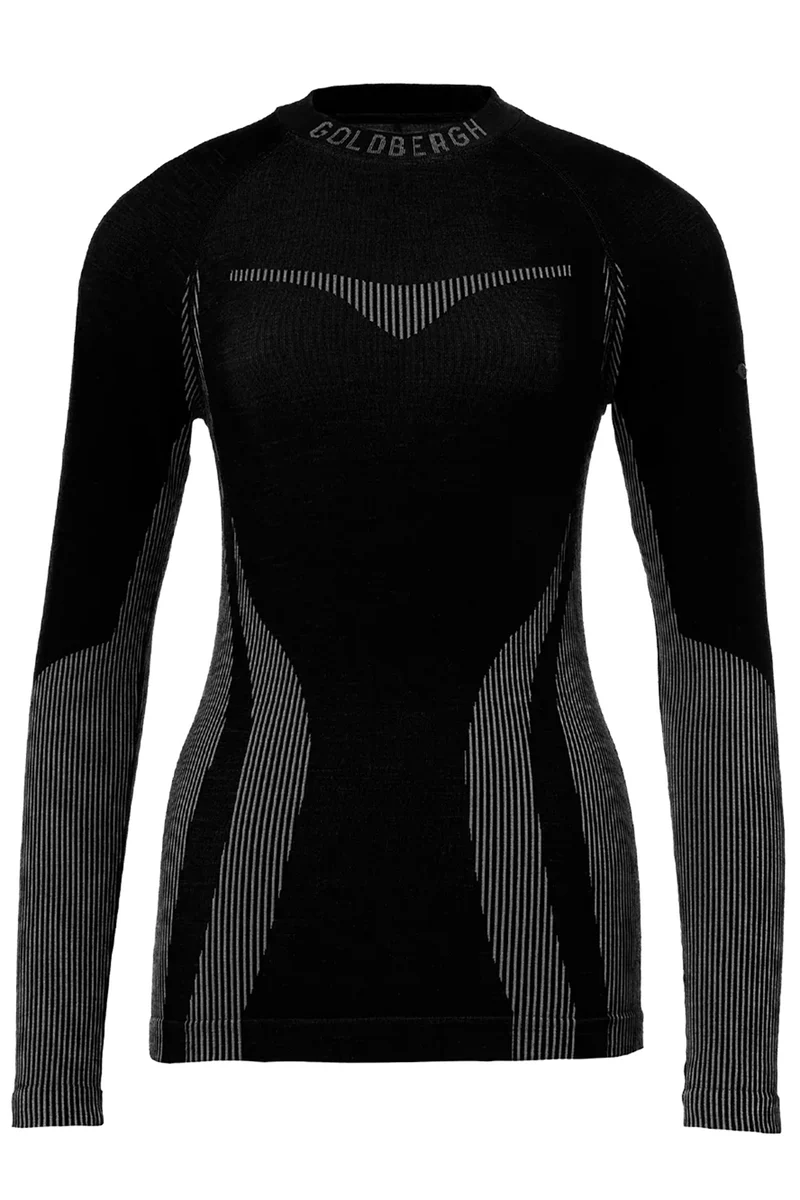 Goldbergh Damen Baselayer Shirt Slick Schwarz