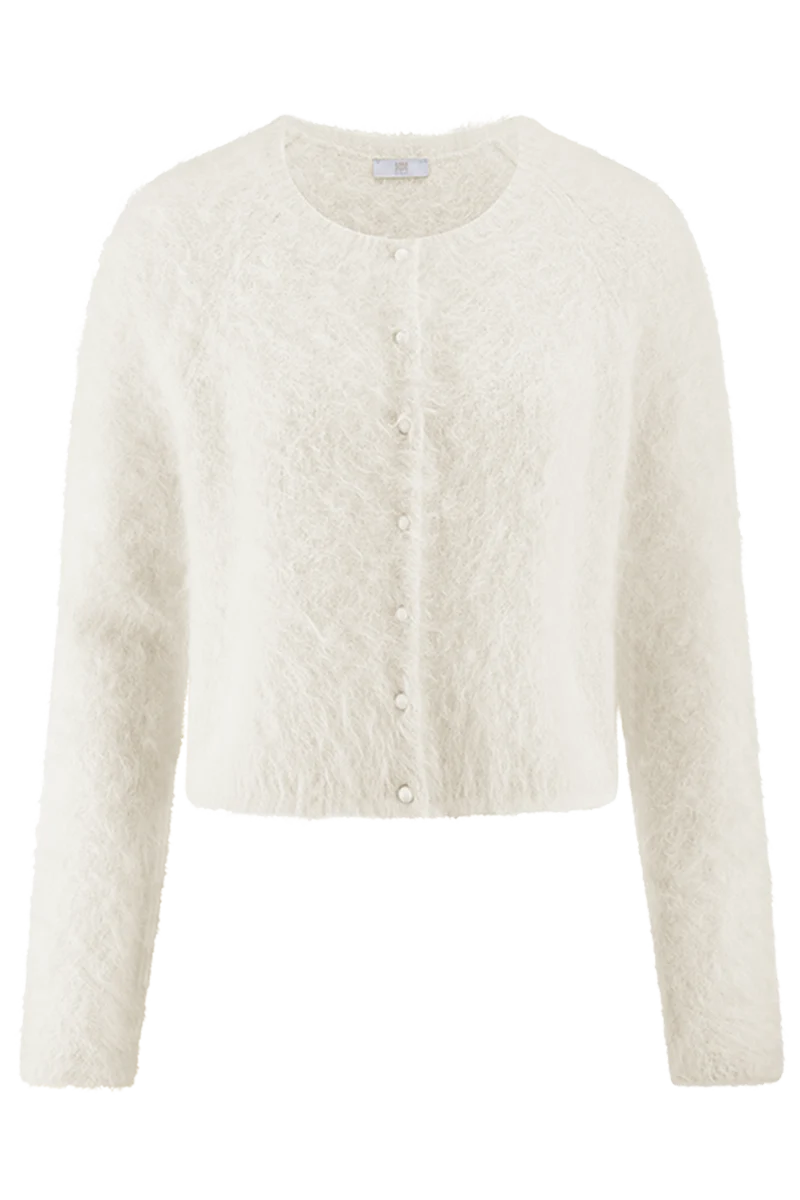 Riani Damen Strickjacke Natur-Weiss
