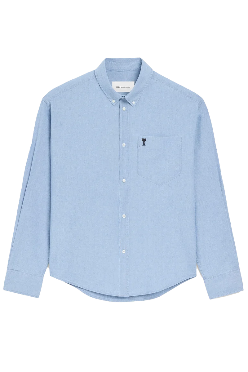 AMI Paris Herren Hemd Hellblau