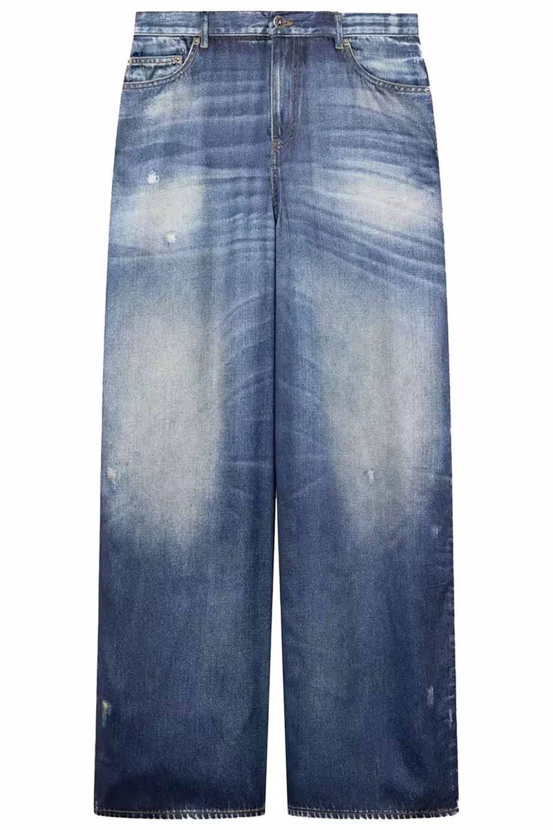 Golden Goose Damen Boyfriend-Hose in Denim Optik Blau