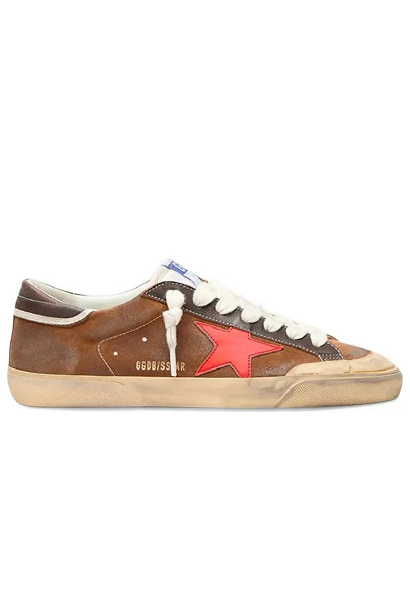 Golden Goose Herren Sneaker Super Star Brown/Orange/Blue
