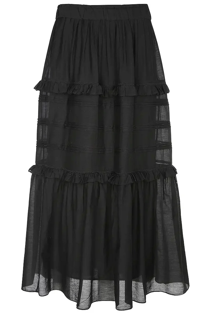 Isabel Marant Étoile Damen Rock Volodia Schwarz