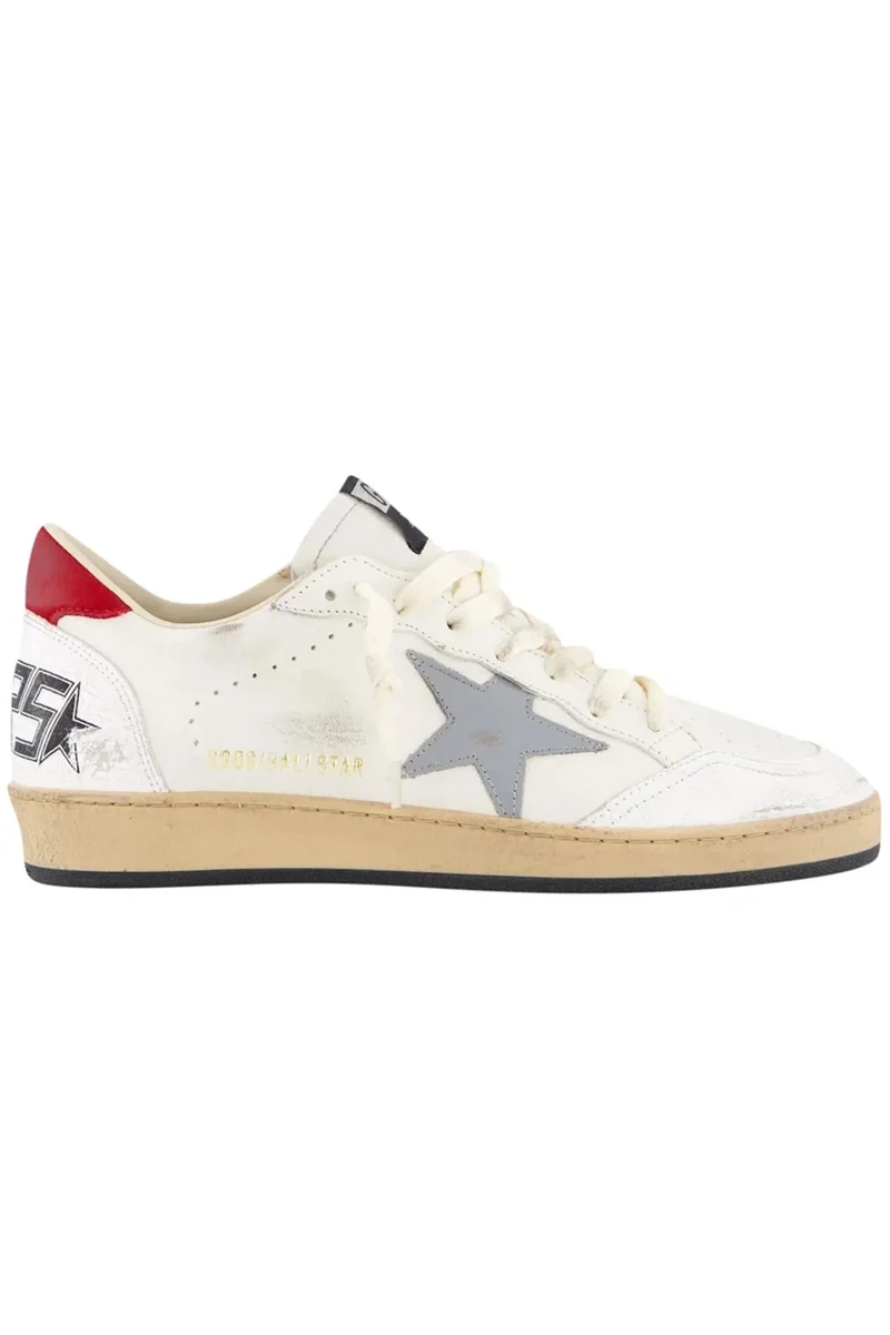 Golden Goose Herren Sneaker Ball Star White/Silver/Blue/Red