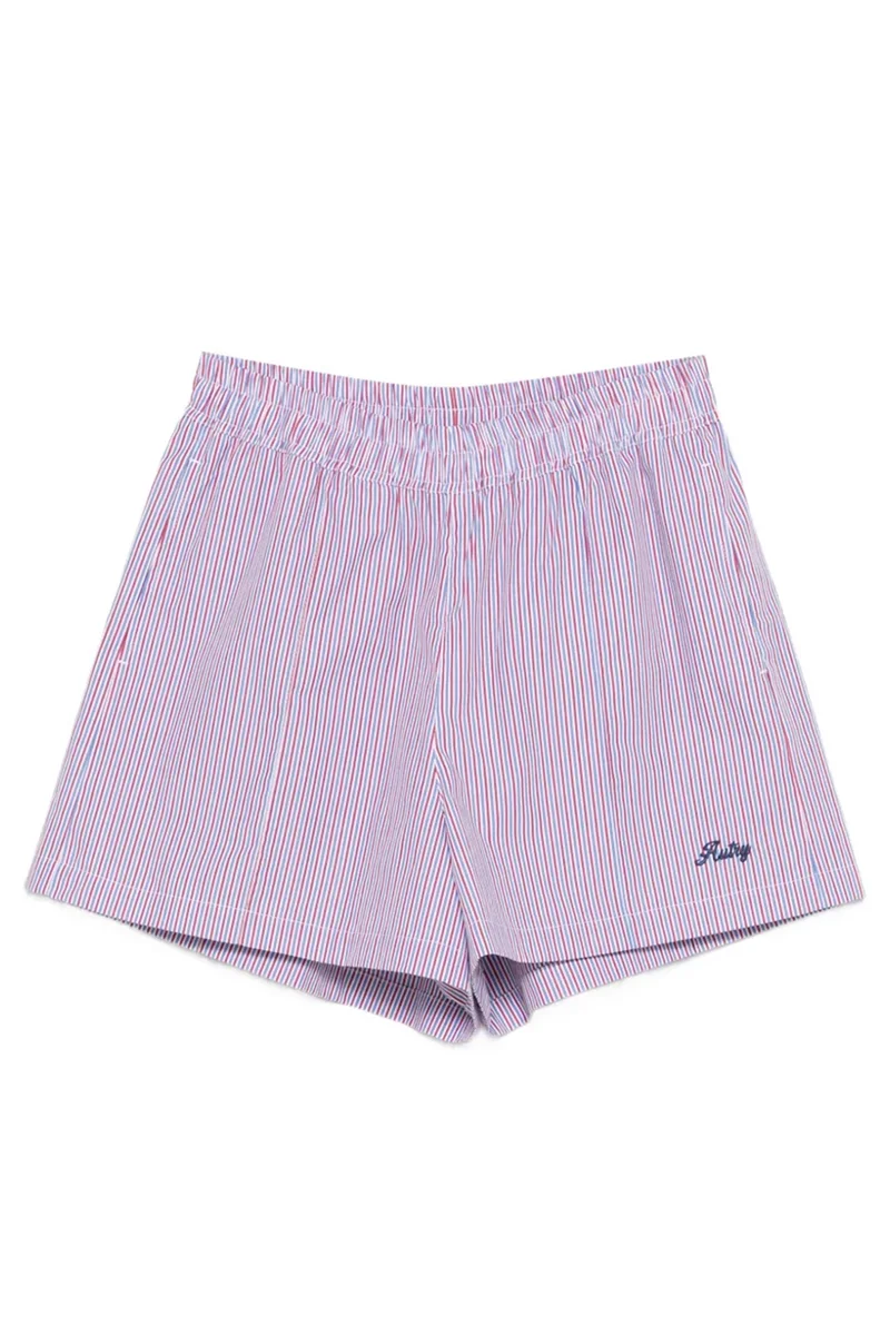 Autry gestreifte Damen Shorts Rot/Blau/Weiss