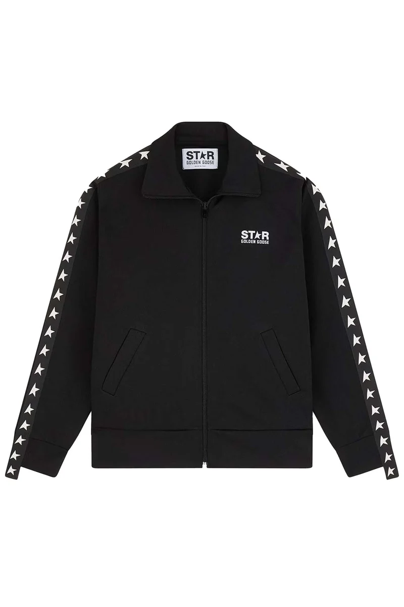 Golden Goose Damen Sweatjacke mit Sternen Schwarz