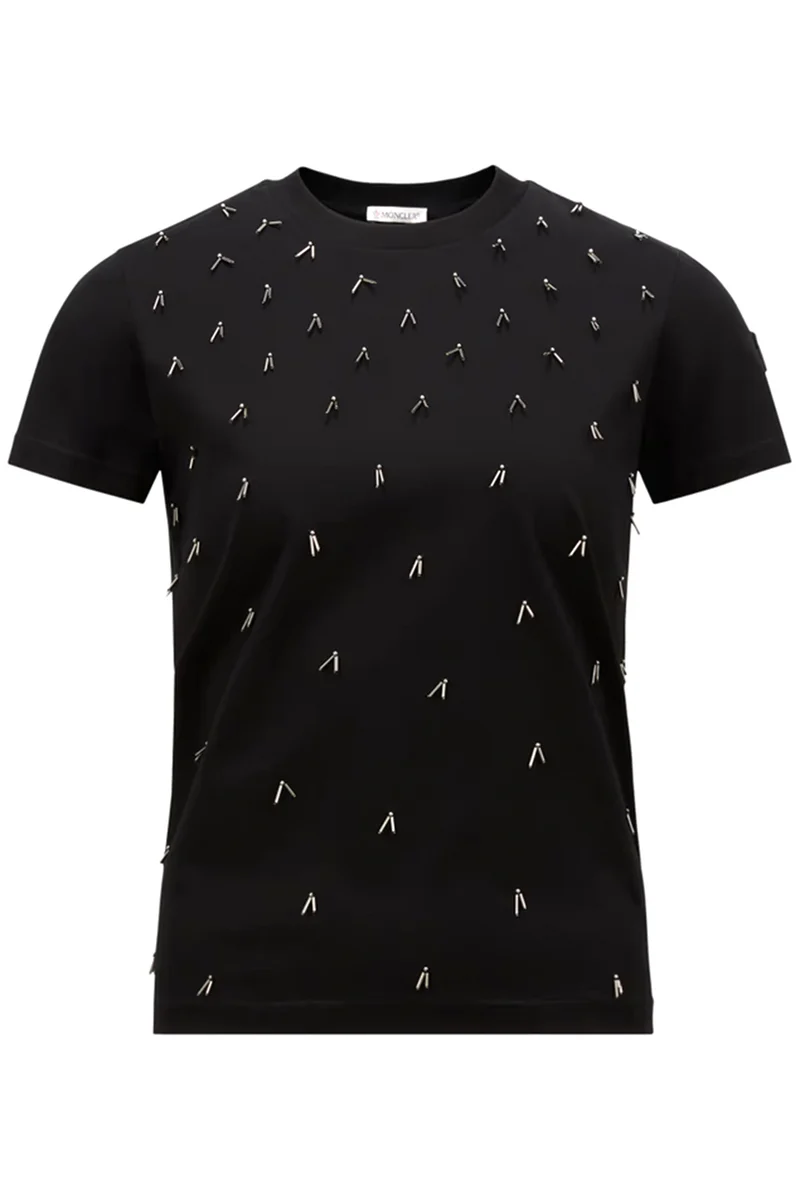 Moncler Damen T-Shirt Schwarz