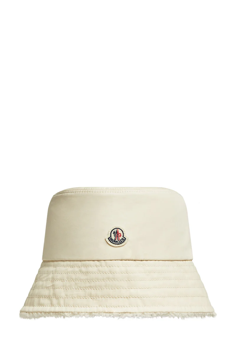 Moncler wendbarer Damen Fischerhut Creme Weiss