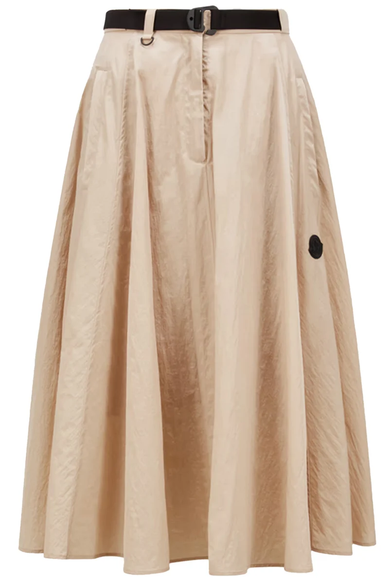 Moncler Damen Midirock Sand-Beige