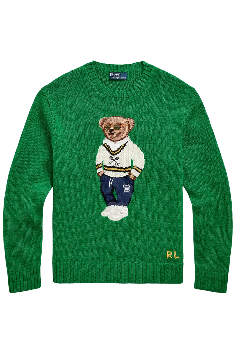 Polo Ralph Lauren Herren Strickpullover Polo Bear Grün