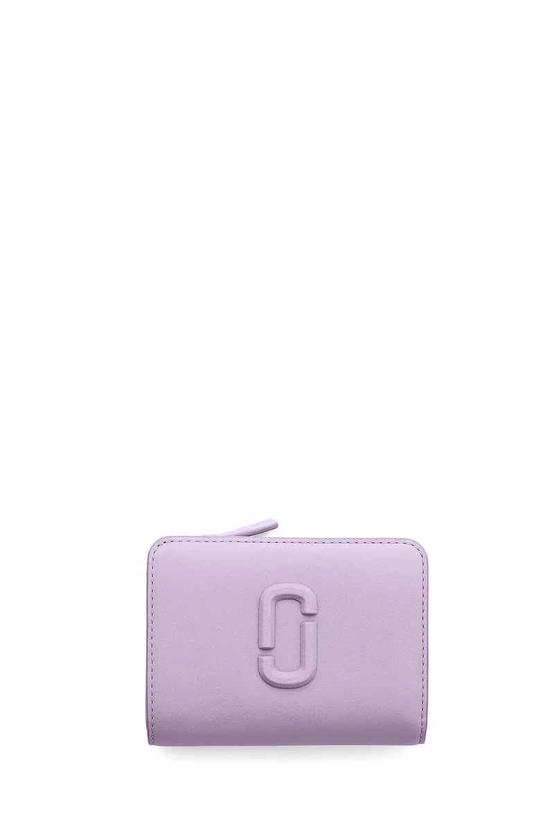 Marc Jacobs Damen Geldbörse The Covered Mini Compact Lila